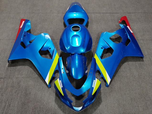 Amarillo Azul Perla 04-05 GSXR 600-750 Carenado Moto