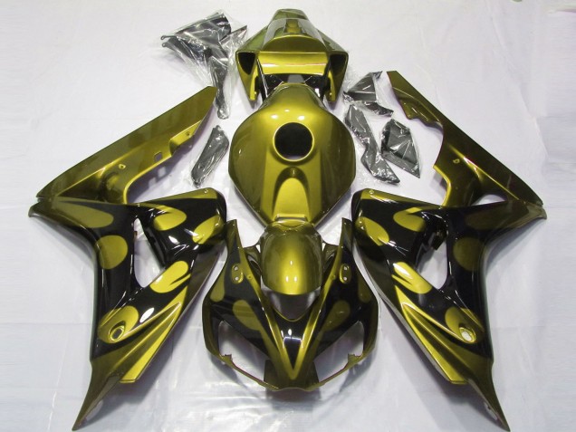 Amarillo Brillante & Negro 06-07 CBR1000RR Carenado Moto