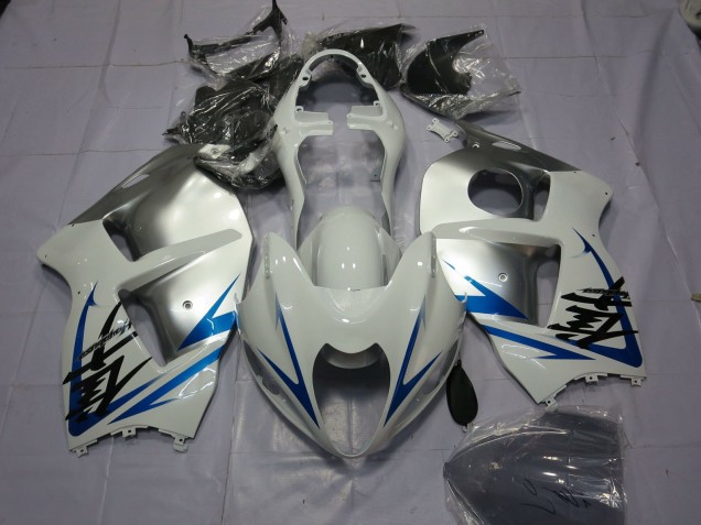 Azul Blanco & Plata 97-07 GSXR 1300 Carenado Moto