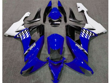 Azul Brillante & Blanco 08-10 ZX10R Carenado Moto