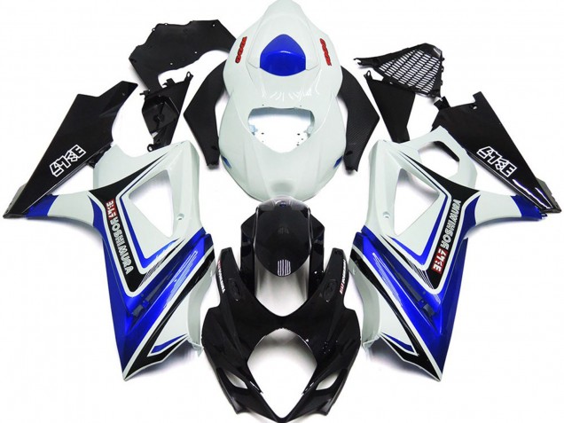 Azul Brillante Con Estilo Blanco & Negro OEM 07-08 GSXR 1000 Carenado Moto