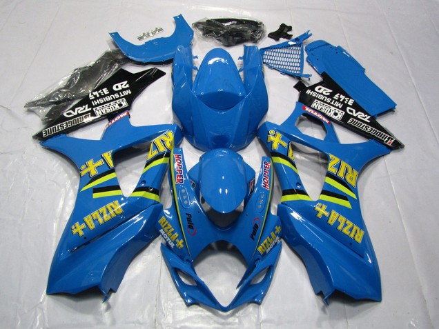 Azul Brillante Rizla 07-08 GSXR 1000 Carenado Moto