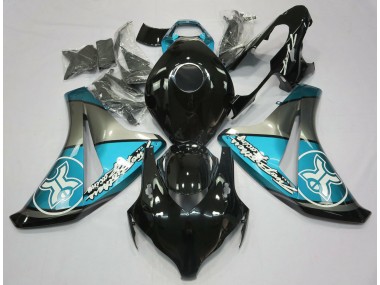 Azul Claro Sobre Negro Personalizado 08-11 CBR1000RR Carenado Moto