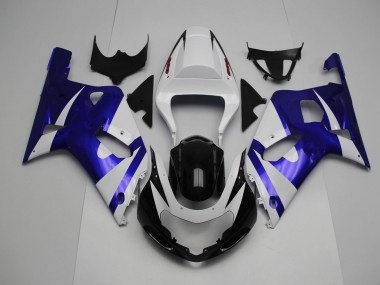 Blanco & Azul 01-03 GSXR 600-750 Carenado Moto