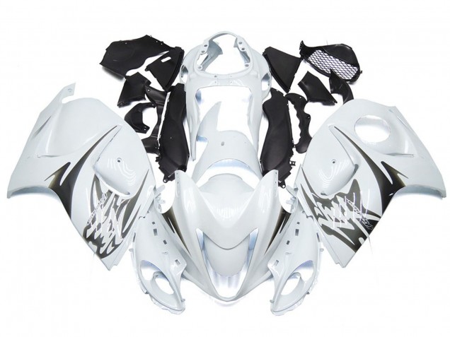 Blanco Brillante Con Logotipos De Estilo Plateado 08-20 GSXR 1300 Carenado Moto