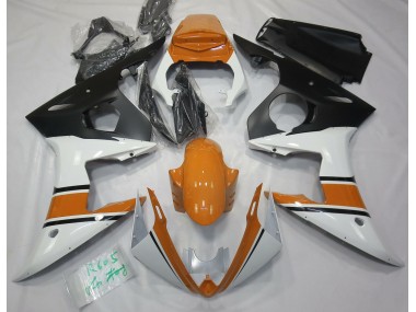 Blanco Brillante & Naranja 03-04 R6 Carenado Moto