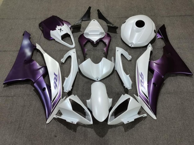 Blanco Mate & Morado 08-16 R6 Carenado Moto