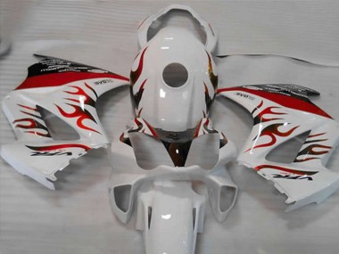 Blanco Rojo Llama 02-12 VFR800 Carenado Moto