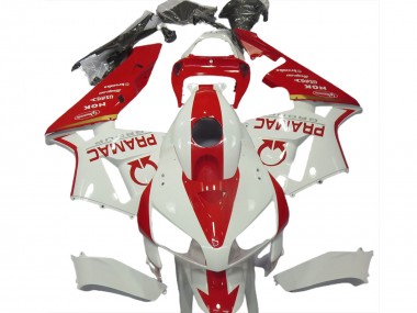 Blanco & Rojo Personalizado 05-06 CBR600RR Carenado Moto