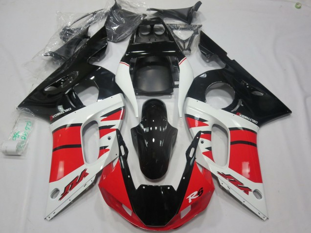 Diseño Rojo Blanco 98-02 R6 Carenado Moto