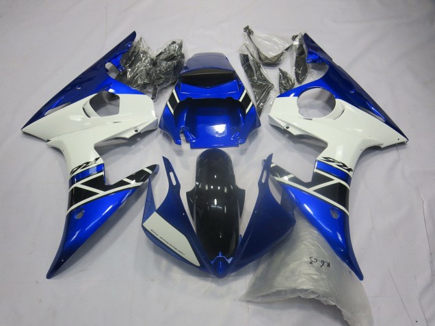 Estilo Azul Blanco OEM 03-04 R6 Carenado Moto