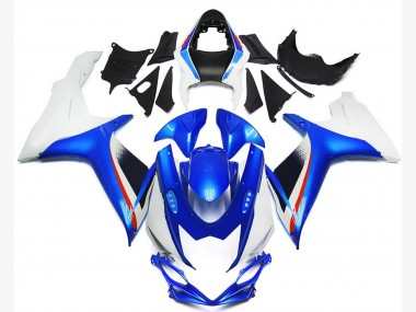 Estilo Azul Intenso & Blanco Brillante 11-24 GSXR 600-750 Carenado Moto