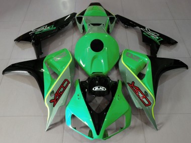 Estilo Cbr Verde Brillante & Negro 06-07 CBR1000RR Carenado Moto