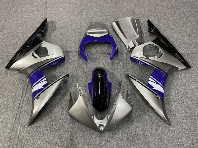 Estilo Plateado & Morado 03-04 R6 Carenado Moto