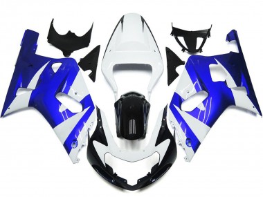 Estilo Vibrante Azul & Blanco OEM 01-03 GSXR 600-750 Carenado Moto