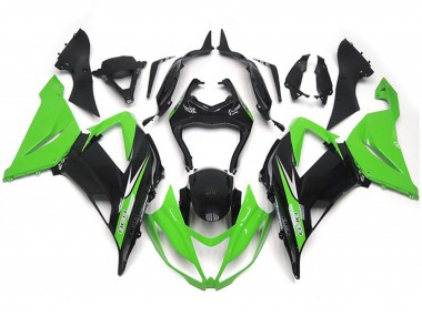 Estilo Vibrante Verde & Negro OEM 13-18 ZX6R Carenado Moto