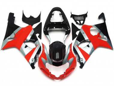 Kit Estilo Rojo Brillante OEM 00-02 GSXR 1000 Carenado Moto