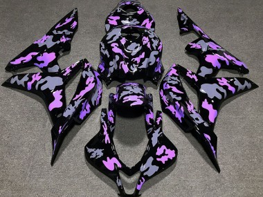 Morado & Gris Camuflaje 07-08 CBR600RR Carenado Moto