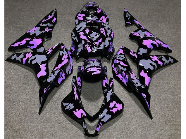 Morado & Gris Camuflaje 07-08 CBR600RR Carenado Moto