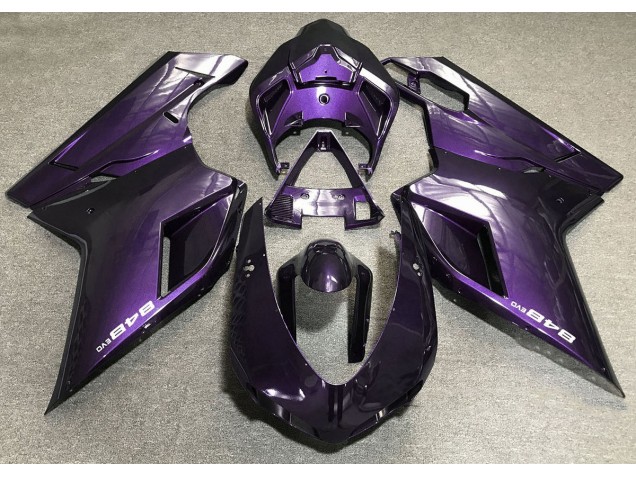 Morado Oscuro 07-14 Ducati 848 1098 1198 Carenado Moto