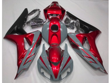 Nardo Gris & Rojo 06-07 CBR1000RR Carenado Moto