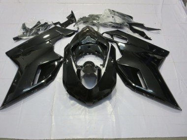 Negro Brillante 07-14 Ducati 848 1098 1198 Carenado Moto