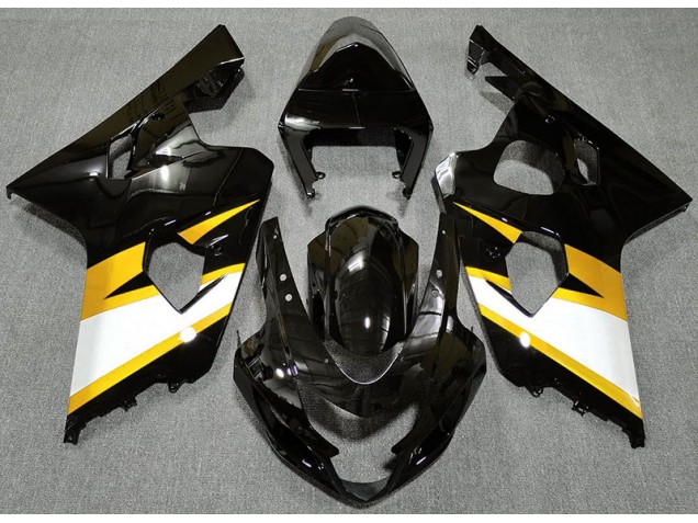 Negro Brillante & Amarillo 04-05 GSXR 600-750 Carenado Moto