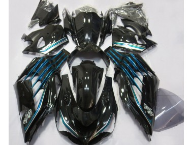 Negro Brillante & Azul Claro 12-21 ZX14R Carenado Moto