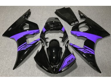 Negro Brillante & Morado 03-04 R6 Carenado Moto