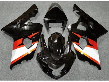 Negro Brillante & Naranja 04-05 GSXR 600-750 Carenado Moto