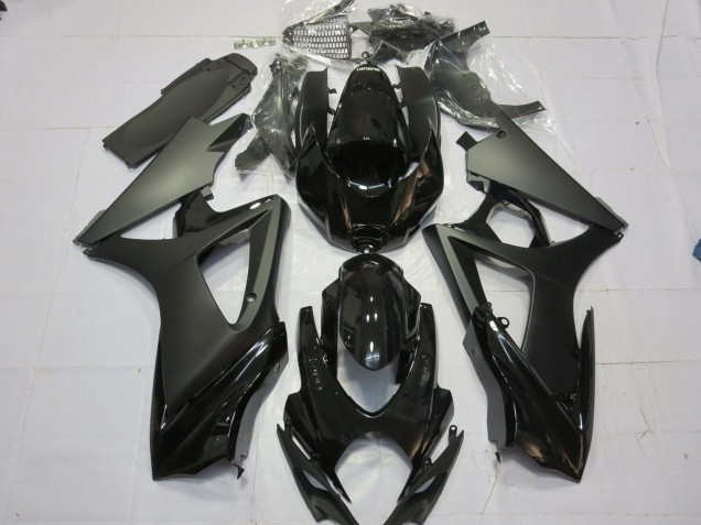 Negro Mate Negro Brillante 07-08 GSXR 1000 Carenado Moto