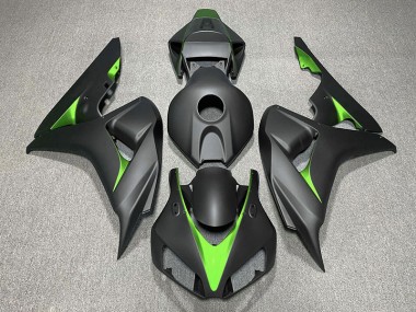 Negro Mate & Verde 06-07 CBR1000RR Carenado Moto