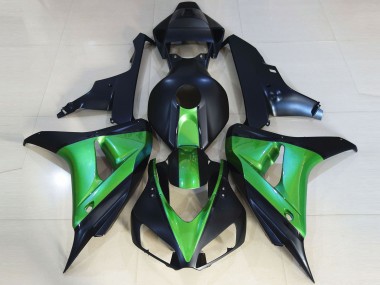 Negro Mate & Verde 06-07 CBR1000RR Carenado Moto