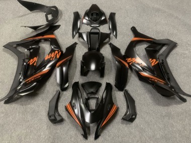 Negro Satinado & Naranja 16-19 ZX10R Carenado Moto