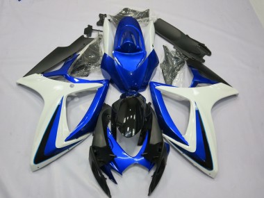 OEM Estilo Blanco Azul 06-07 GSXR 600-750 Carenado Moto