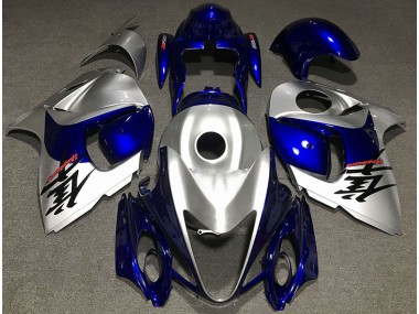 Plata Brillante & Azul 08-20 GSXR 1300 Carenado Moto