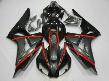 Plata & Negro 06-07 CBR1000RR Carenado Moto