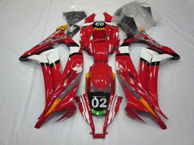 Rojo 02 11-15 ZX10R Carenado Moto