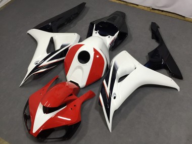 Rojo Brillante & Blanco 06-07 CBR1000RR Carenado Moto