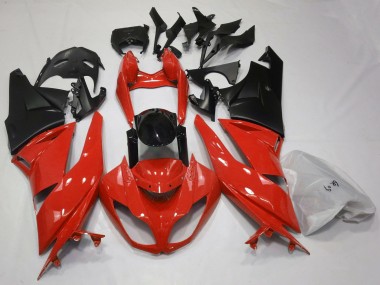 Rojo Brillante & Negro 09-12 ZX6R Carenado Moto