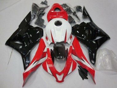 Rojo Brillo Blanco & Negro 09-12 CBR600RR Carenado Moto