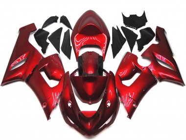 Rojo Granate 05-06 ZX6R Carenado Moto