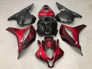 Rojo Intenso Con Negro 09-12 CBR600RR Carenado Moto