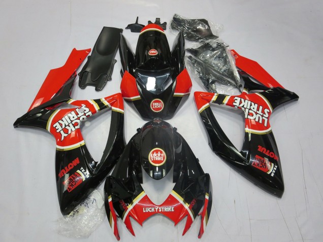 Rojo Lucky Strike 06-07 GSXR 600-750 Carenado Moto