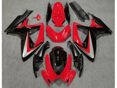 Rojo Negro Estilo OEM 06-07 GSXR 600-750 Carenado Moto