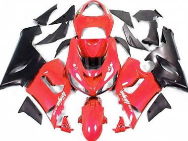 Rojo & Negro Mate 05-06 ZX6R Carenado Moto