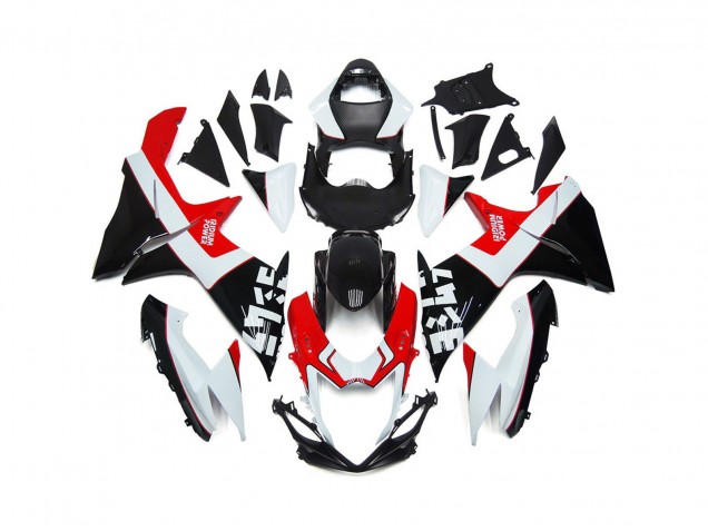 Rojo & Negro Personalizados Con Logotipos 11-24 GSXR 600-750 Carenado Moto