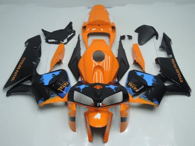 Salpicaduras De Naranja & Negro 05-06 CBR600RR Carenado Moto