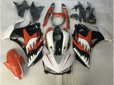 Tiburón Naranja & Blanco 15-18 R3 Carenado Moto