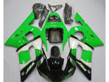 Verde Blanco & Negro 98-02 R6 Carenado Moto